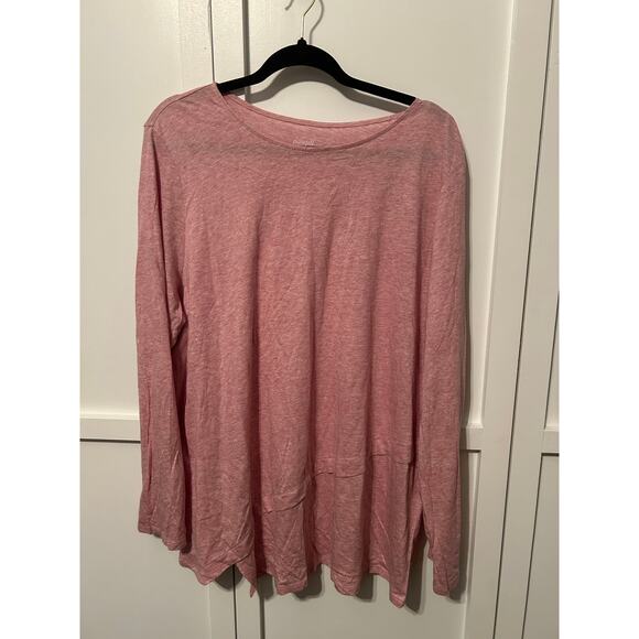 Pure Jill Layered Asymmetrical Tee XL Pink Rose - Picture 1 of 4